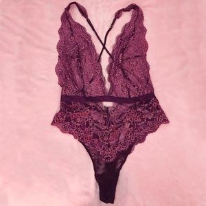 Victoria’s Secret Purple Lingerie Bodysuit